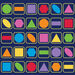Geometric Shapes Square Placement Carpet 3 x 3m  hi\-res
