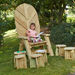 Storytellers\' Wooden Chair and 6 Stools  hi\-res