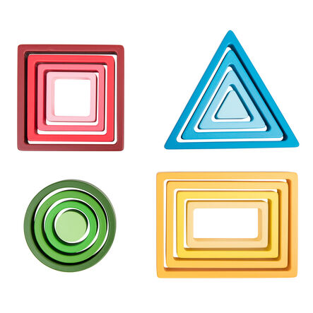 Rainbow Shape Wooden Blocks 16pk  hi\-res