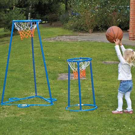 Outdoor Twin Hoop Basketball Stand  hi\-res