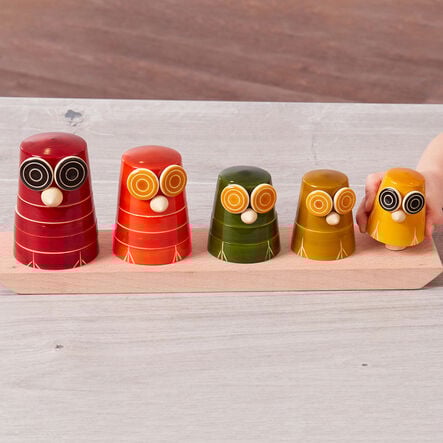 TTS Wooden Owl Maths Stacker  hi\-res