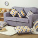 TTS Geometric Grey and Mustard Cushions Set of 6  hi\-res