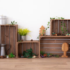 Rustic Crates Set Natural Wood Natural Wood hi-res