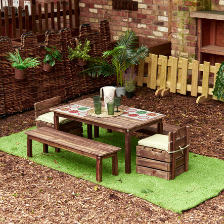 Modern Living Outdoor Table with Benches Set  hi\-res