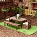 Modern Living Outdoor Table with Benches Set  hi\-res