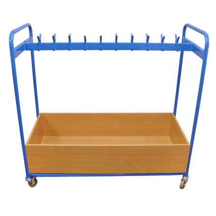 Double Sided Blue Cloakroom Trolley  hi\-res