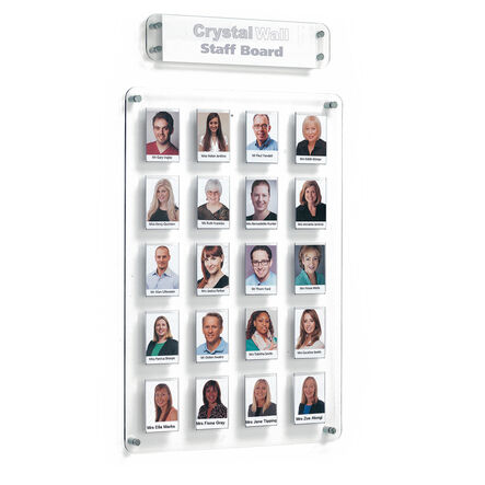 Crystal Wall Class and Staff Photo Display Boards  hi\-res