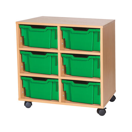Mobile Double Tray Storage Unit 6 Deep  hi\-res