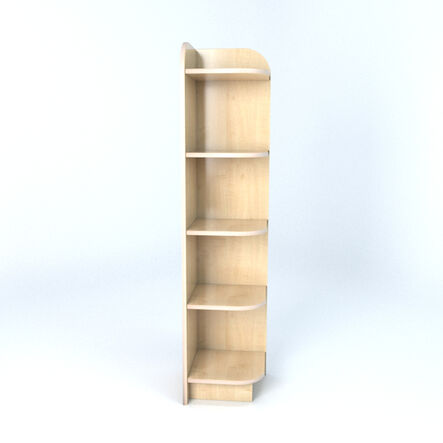 Right Hand Library End Bookcase In Maple  hi\-res