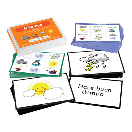 TTS Spanish Weather Vocabulary Builder Activity Cards  hi\-res