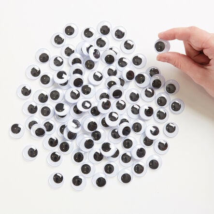 Stick On Jumbo Wiggly Eyes Black 100pk  hi\-res