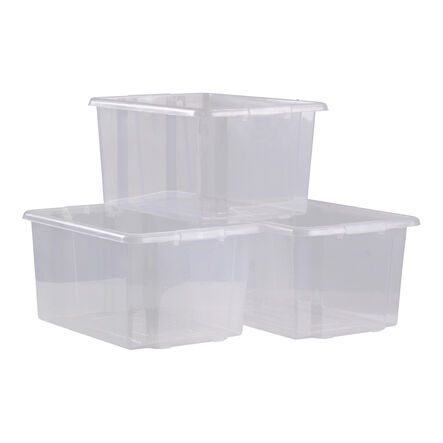 Clear Storage Tubs 3pk  hi\-res