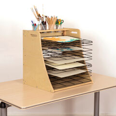 TTS Wooden Table Top Drying Rack 14 Shelves  TTS Wooden Table Top Drying Rack 14 Shelves  hi-res