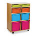 Mobile Tray Storage Unit W\/ 8 Mixed Size Trays  hi\-res