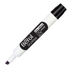 Berol® Drywipe Markers Chisel Tip Black 48pk  hi-res