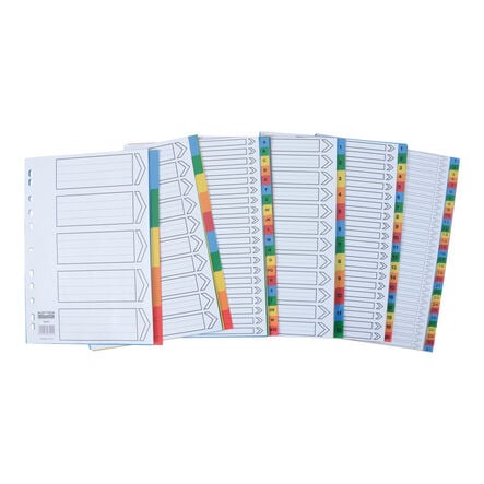 EASTLIGHT A4 Index Divider Multi\-Punched File Organisers  hi\-res