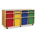 Mobile Tray Storage Unit W\/ 12 Mixed Size Trays  hi\-res