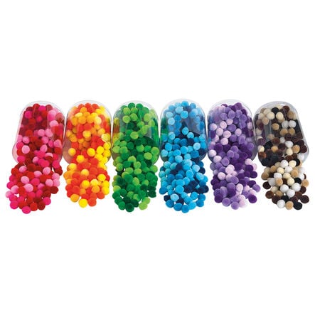 Colour Shades Pom Poms Assortment Pack 1500pk  hi\-res
