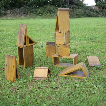 Outdoor Wooden Hollow Blocks Natural  hi\-res