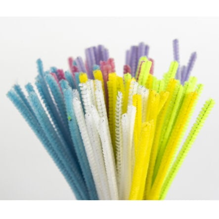 Chenille Pipe Cleaners Pastel Assorted 100pk  hi\-res