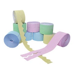 Pastel Corrugated Scalloped Border Rolls Assorted 10pk  Pastel Corrugated Scalloped Border Rolls Assorted 10pk  hi-res