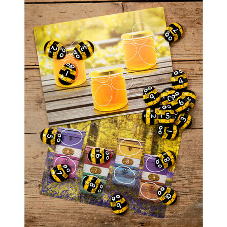 Honey Bee Number Stones  hi\-res