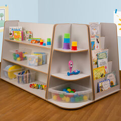 Free Standing Book Unit and Shelving Set Deep Grey  hi-res