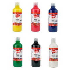 Washable Ready Mixed Paint Assorted 600ml 6pk  hi-res