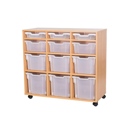3 Tray Module Buy Mobile Triple Tray Unit Combination 12 Clear | TTS