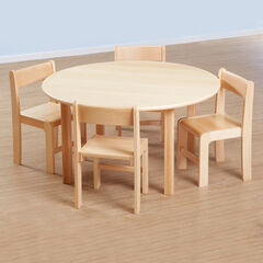 Solid Beech Circular Table & Chairs Set  Solid Beech Circular Table & Chairs Set  hi-res