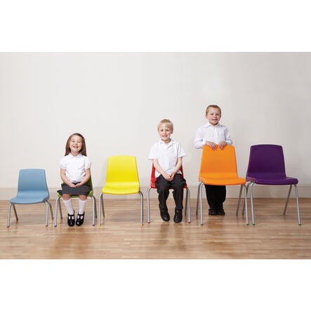 Metalliform NP Chair Seat Ht 260mm Purple Speck\'d Grey Frame  hi\-res