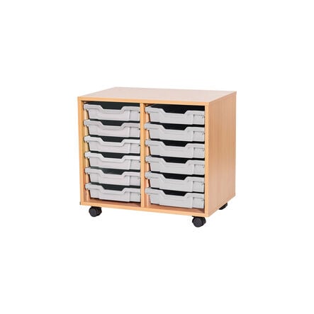 Mobile Double Tray Storage Unit 12 Trays  hi\-res