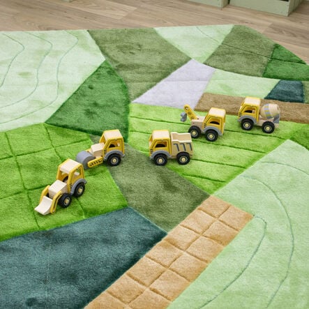 Small World Wooden Construction Site Vehicles 5pk  hi\-res