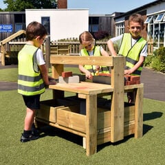 Outdoor Wooden Workbench & Crates H80 x W90 x D72.5cm  hi-res