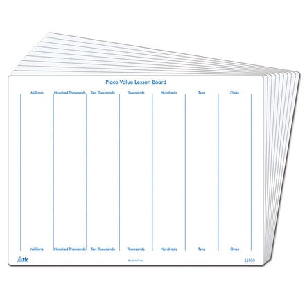 Dry Wipe Place Value Lesson Board 30pk  hi\-res