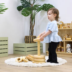 TTS Giant Wooden Stacking Tower Pyramids Circle  hi-res