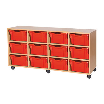 Mobile Quad Tray Storage Unit 12 Deep  hi\-res
