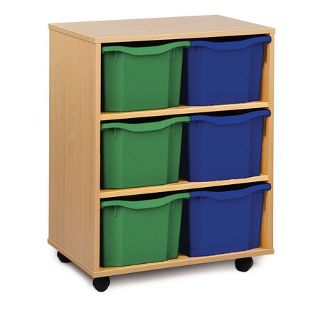 Mobile Tray Storage Unit W\/ 6 Extra Deep Trays  hi\-res