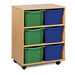Mobile Tray Storage Unit W\/ 6 Extra Deep Trays  hi\-res