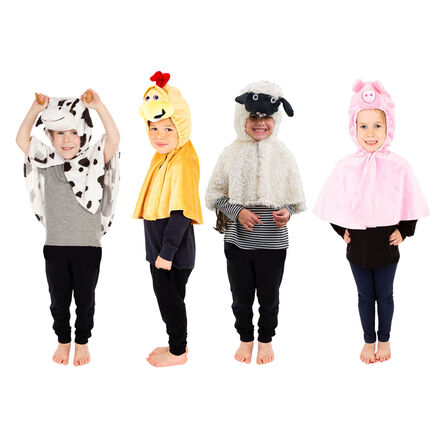 Role Play Dressing Up Animal Capes 4pk  hi\-res