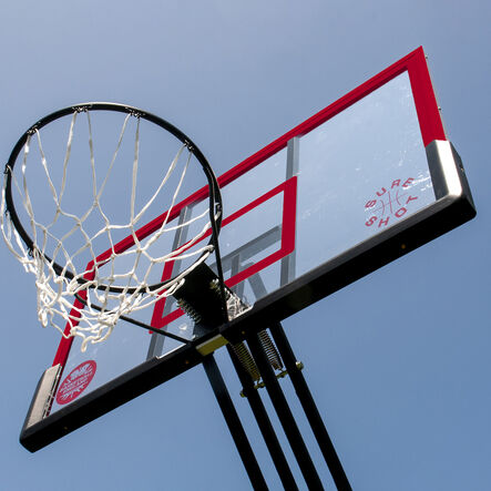 Pro Just Portable Basketball Unit w\/ Acrylic Backboard  hi\-res