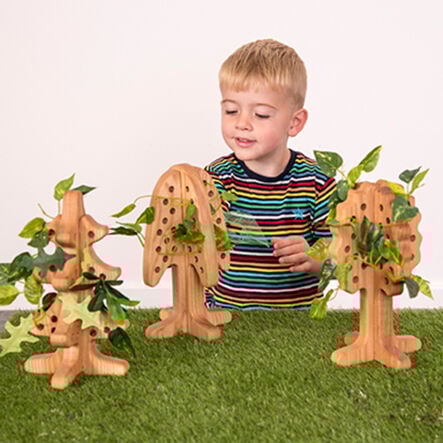TTS Wooden 3D Threading and Lacing Trees 3pk  hi\-res