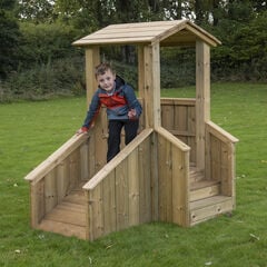 Outdoor Wooden Ramp and Steps Clamber Tower  Outdoor Wooden Ramp and Steps Clamber Tower  hi-res