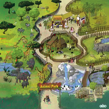 TTS Active World Tuff Tray Safari Park Mat  hi\-res