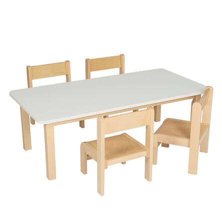 Essentials White Rectangular Table  hi\-res