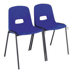 Hille GH Linkable Classic Classroom School Chair Blue 1pk  hi-res
