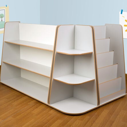 Free Standing Book Unit and Shelving Set Deep Grey  hi\-res