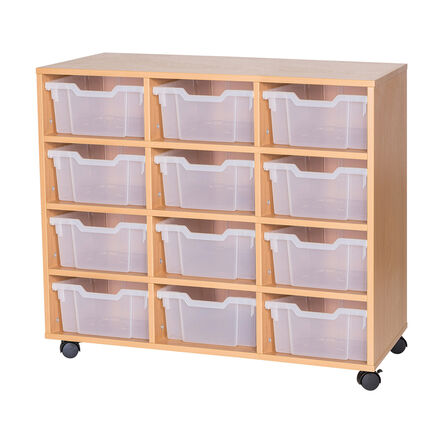 Mobile Triple Tray Storage Unit 12 Deep  hi\-res