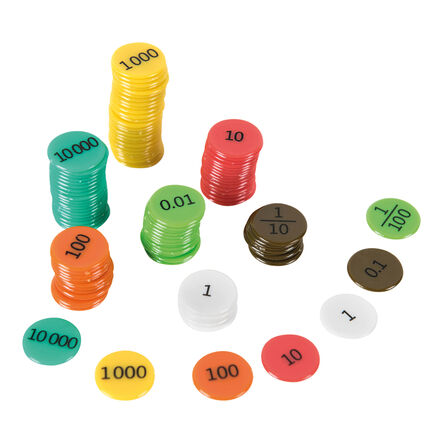 TTS Coloured Plastic Place Value Counters 990pcs  hi\-res