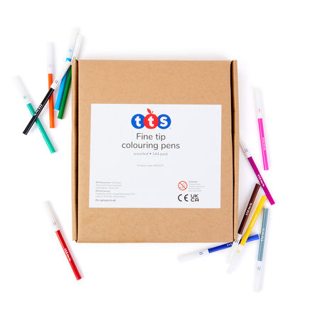 TTS Assorted Colouring Pens Fine Tip 144pk  hi\-res